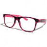 Nerd Lumberjack Brille Wayfarer Kultbrille pink