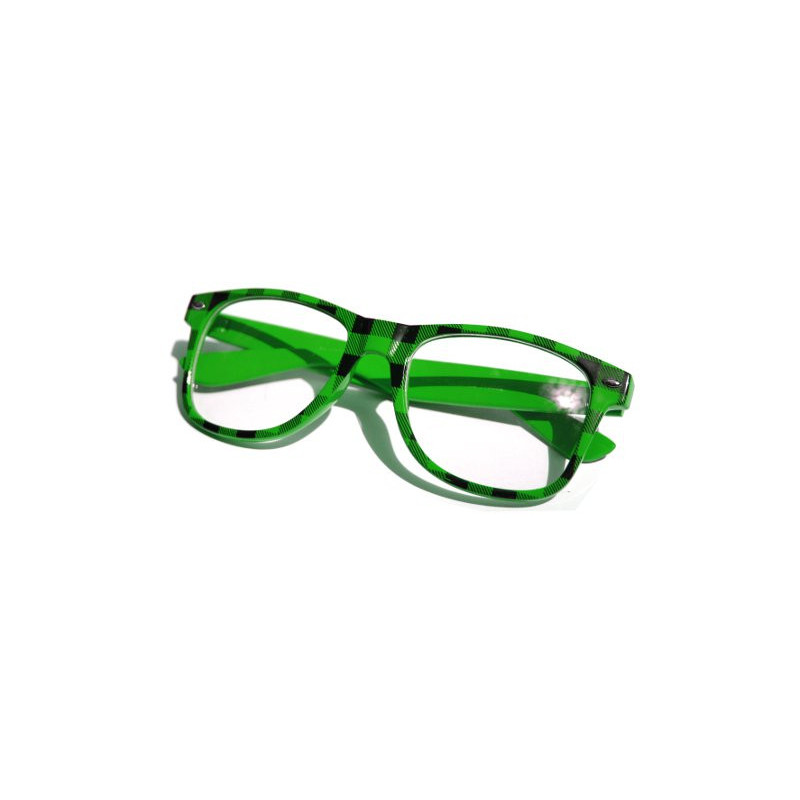 Nerd Lumberjack Brille Wayfarer Kultbrille green