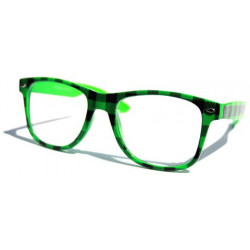 Nerd Lumberjack Brille Wayfarer Kultbrille green