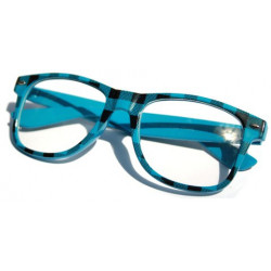 Nerd Lumberjack Brille Wayfarer Kultbrille blue