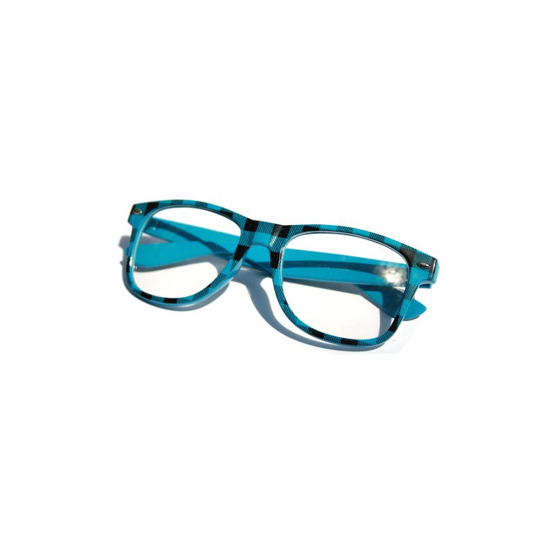 Nerd Lumberjack Brille Wayfarer Kultbrille blue