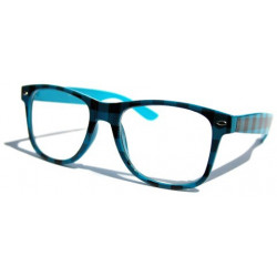 Nerd Lumberjack Brille Wayfarer Kultbrille blue