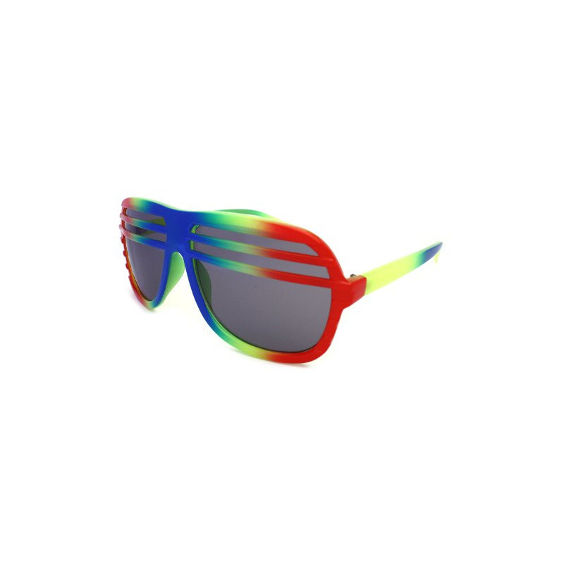 Glow Halb-Shutter Aviator Sonnenbrille NuRave yl-red