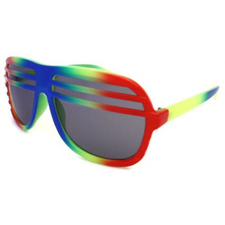 Glow Halb-Shutter Aviator Sonnenbrille NuRave yl-red