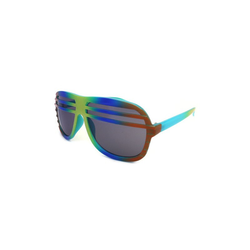 Glow Halb-Shutter Aviator Sonnenbrille NuRave bu-orange