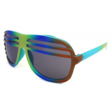 Glow Halb-Shutter Aviator Sonnenbrille NuRave bu-orange