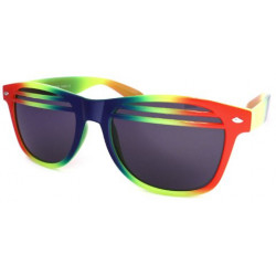 Glow Halb-Shutter Wayfarer Sonnenbrille NuRave yl-red