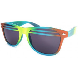 Glow Halb-Shutter Wayfarer Sonnenbrille NuRave bu-orange