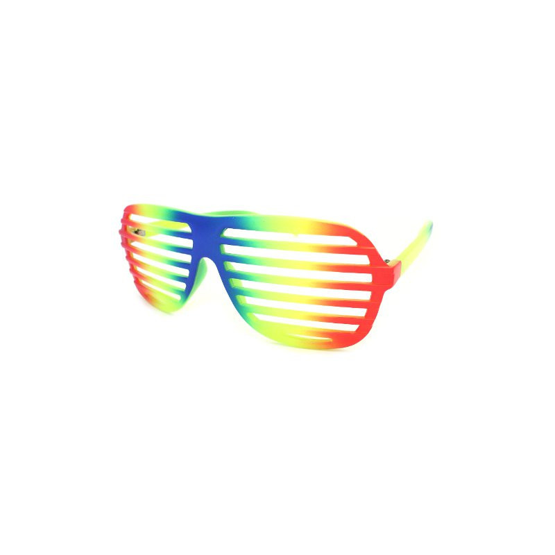 Glow in the Dark Shutter Shades Partybrille NuRave bu-red