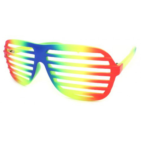 Glow in the Dark Shutter Shades Partybrille NuRave bu-red