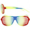 Glow in the Dark Shutter Shades Partybrille NuRave bu-red