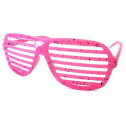Glow in the Dark Shutter Shades Partybrille Sprinkle pink