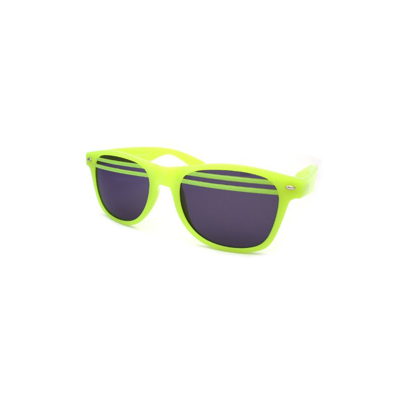 Glow Halb-Shutter Wayfarer Sonnenbrille smoke yellow