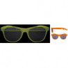 Glow Halb-Shutter Wayfarer Sonnenbrille smoke orange