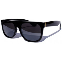 Elegance Wayfarer Sonnenbrille leicht verspiegelt smoke black