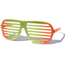 Glamour Shutter Shades Partybrille Glow in the Dark yellow