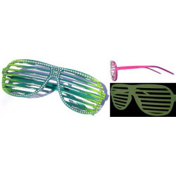 Glamour Shutter Shades Partybrille Glow in the Dark blue yl