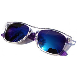 Farbig verspiegelte Revo Wayfarer Sonnenbrille Ice purple M