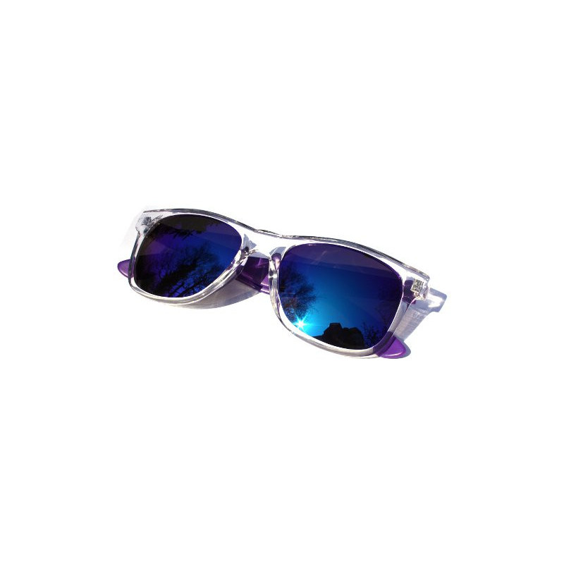 Farbig verspiegelte Revo Wayfarer Sonnenbrille Ice purple M