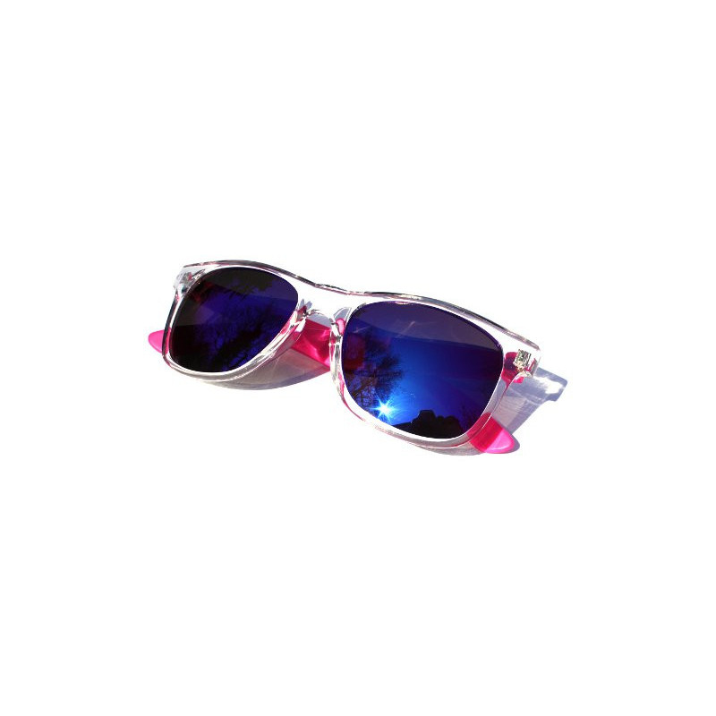 Farbig verspiegelte Revo Wayfarer Sonnenbrille Ice pink M