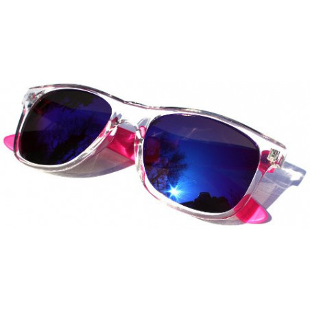 Farbig verspiegelte Revo Wayfarer Sonnenbrille Ice pink M