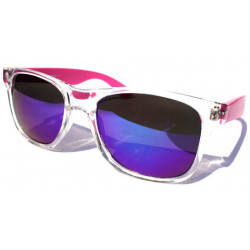 Farbig verspiegelte Revo Wayfarer Sonnenbrille Ice pink M