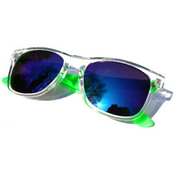 Farbig verspiegelte Revo Wayfarer Sonnenbrille Ice green M