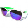 Farbig verspiegelte Revo Wayfarer Sonnenbrille Ice green M