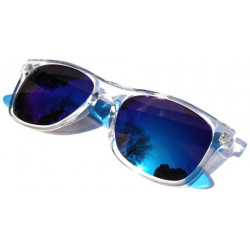 Farbig verspiegelte Revo Wayfarer Sonnenbrille Ice blue M