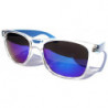 Farbig verspiegelte Revo Wayfarer Sonnenbrille Ice blue M