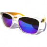 Farbig verspiegelte Revo Wayfarer Sonnenbrille Ice yellow M