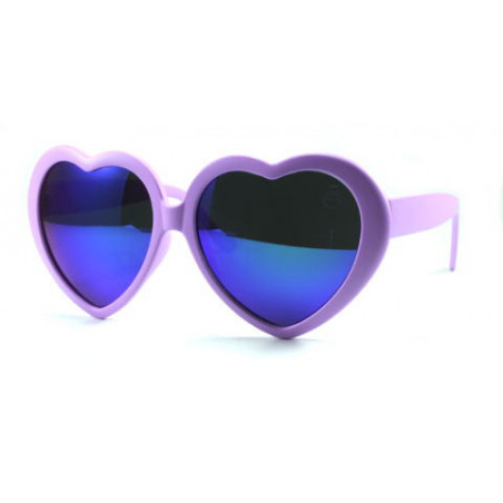 Herzförmige Sonnenbrille LOVE VISION fuchsia