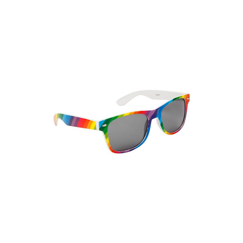 Wayfarer Fashion Stripes Sonnenbrille Rainbow white