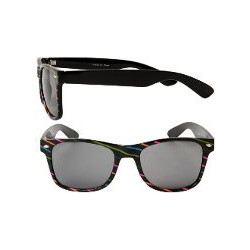 Wayfarer Fashion Stripes Sonnenbrille Rainbow white