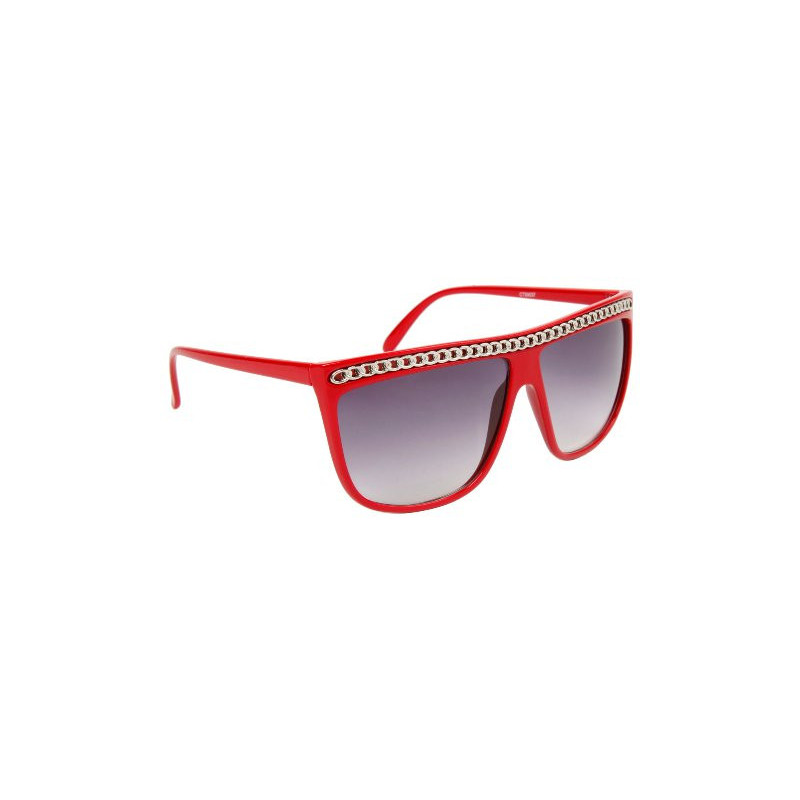 Lady Gaga Vintage Mode Sonnenbrille chain red ruby