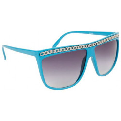Lady Gaga Vintage Mode Sonnenbrille chain blue ruby