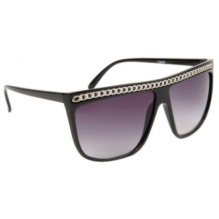 Lady Gaga Vintage Mode Sonnenbrille chain black ruby