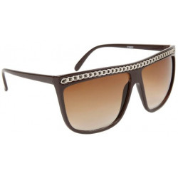Lady Gaga Vintage Mode Sonnenbrille chain brown desert