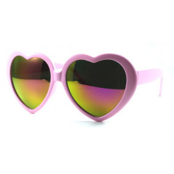 Herzförmige Sonnenbrille LOVE VISION pink