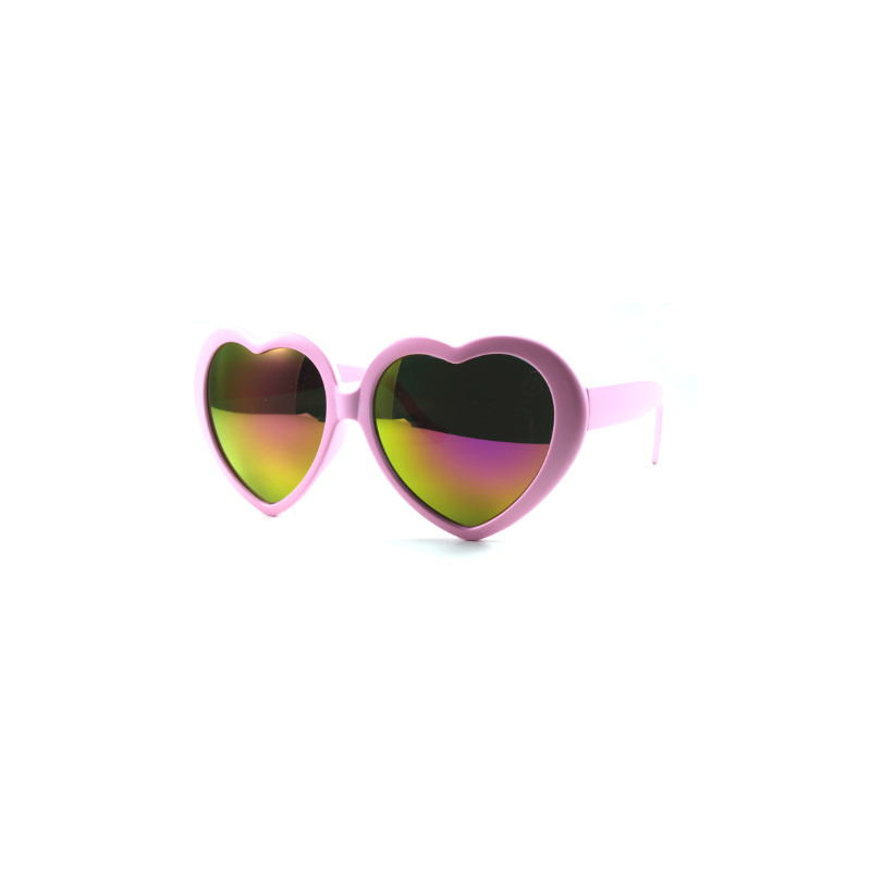 Herzförmige Sonnenbrille LOVE VISION pink
