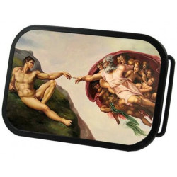 Malerei Gürtelschnalle Michelangelo Die Erschaffung Adams