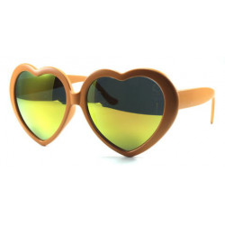 Herzförmige Sonnenbrille LOVE VISION orange