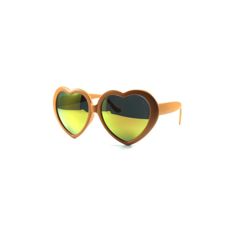 Herzförmige Sonnenbrille LOVE VISION orange