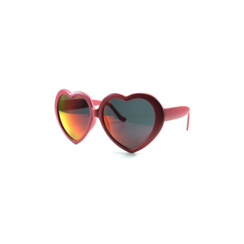 Herzförmige Sonnenbrille LOVE VISION rot