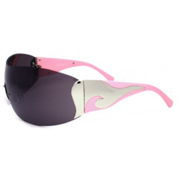 Wide Shield Mode Designer Sonnenbrille smoke pink
