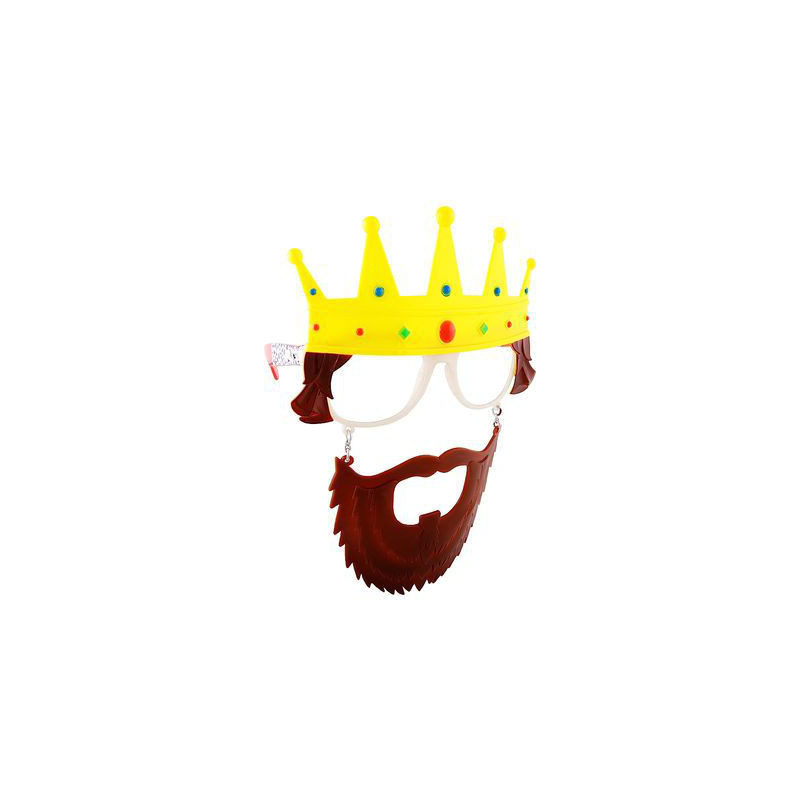 SunStaches® KING König Bart Partybrille Maske