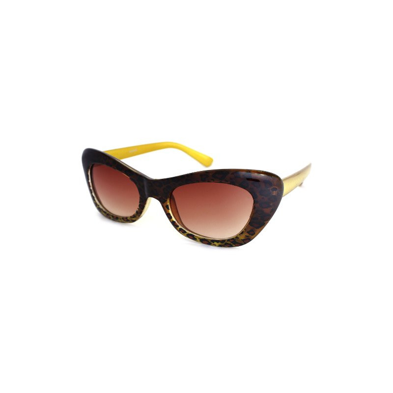 Retro Schmetterlings Designer Sonnenbrille Vintage Kult leopard