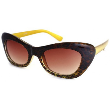 Retro Schmetterlings Designer Sonnenbrille Vintage Kult leopard