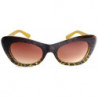 Retro Schmetterlings Designer Sonnenbrille Vintage Kult leopard