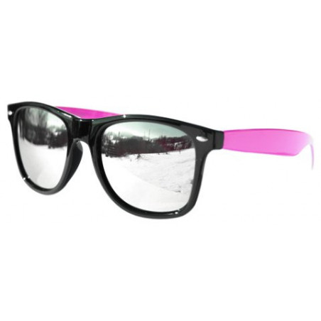 Verspiegelte Bicolored Wayfarer Sonnenbrille smoke black purple